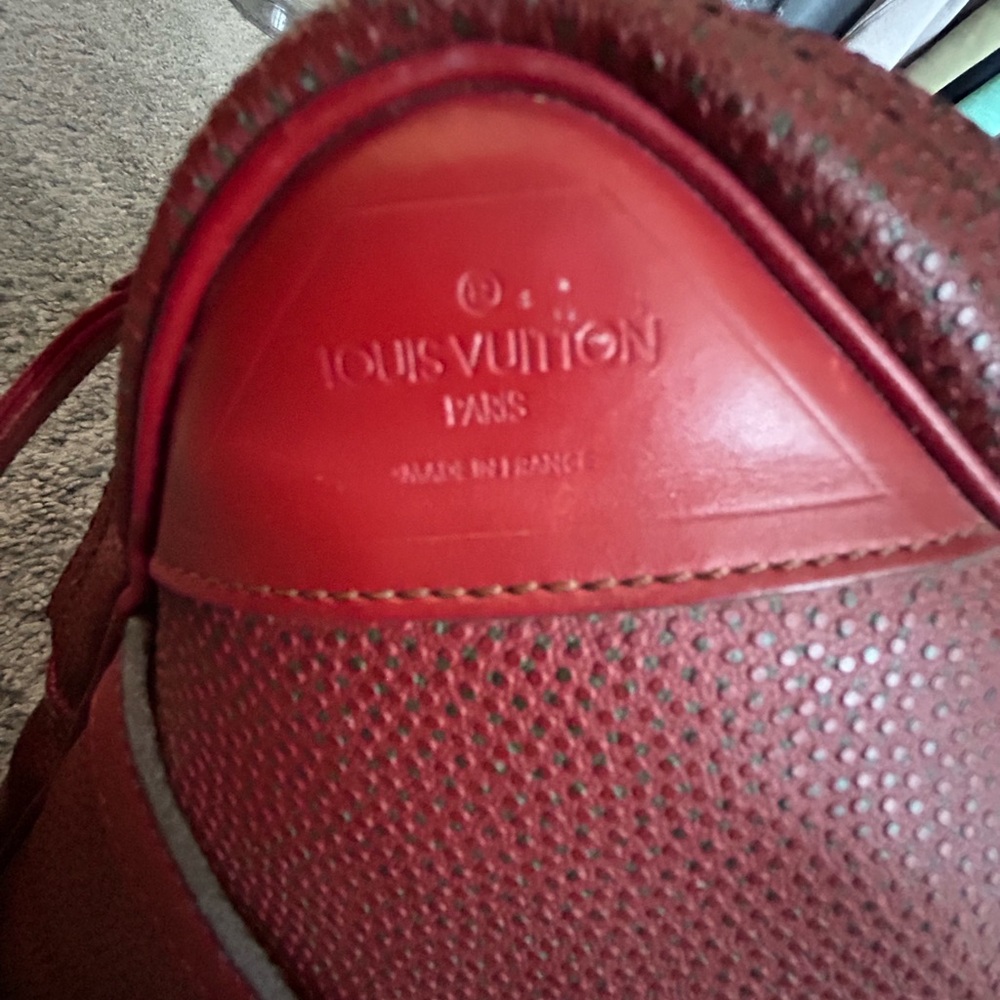 Louis Vuitton 1987 Vintage Men's Red Leather Messenger Bag